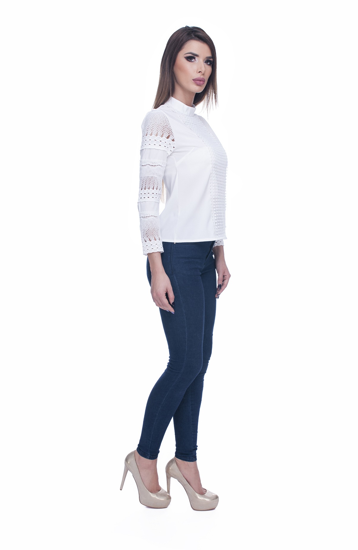 Bluza alba crosetata 3