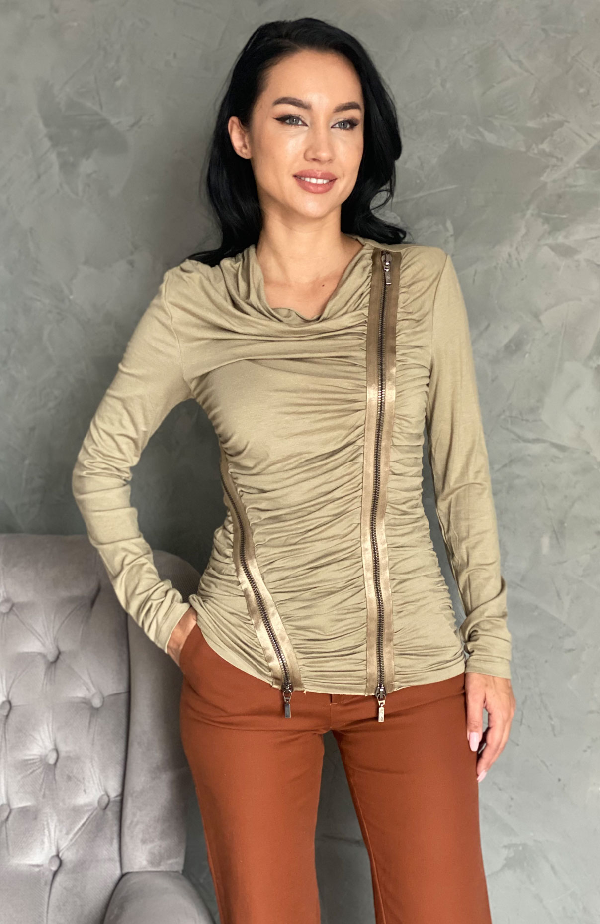 Bluza dama cu fermoare