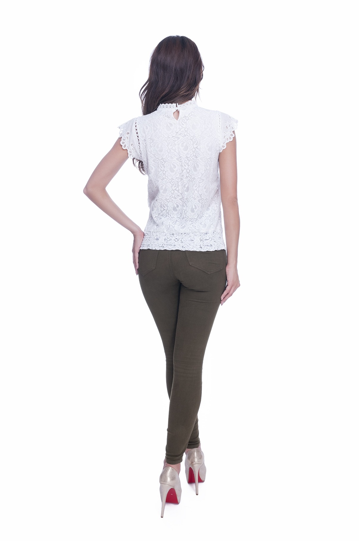 Bluza eleganta din dantela alba 4