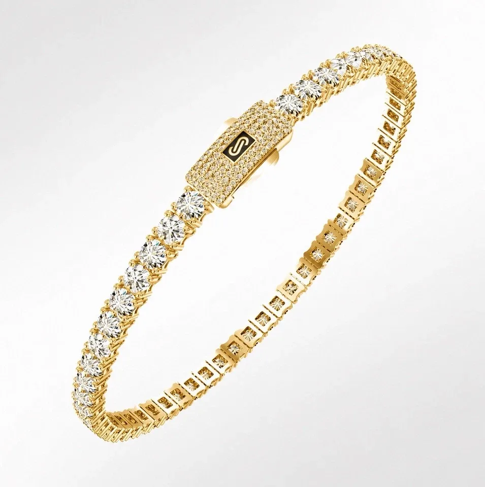 Bratara Monaco tennis cu aur 6 MM