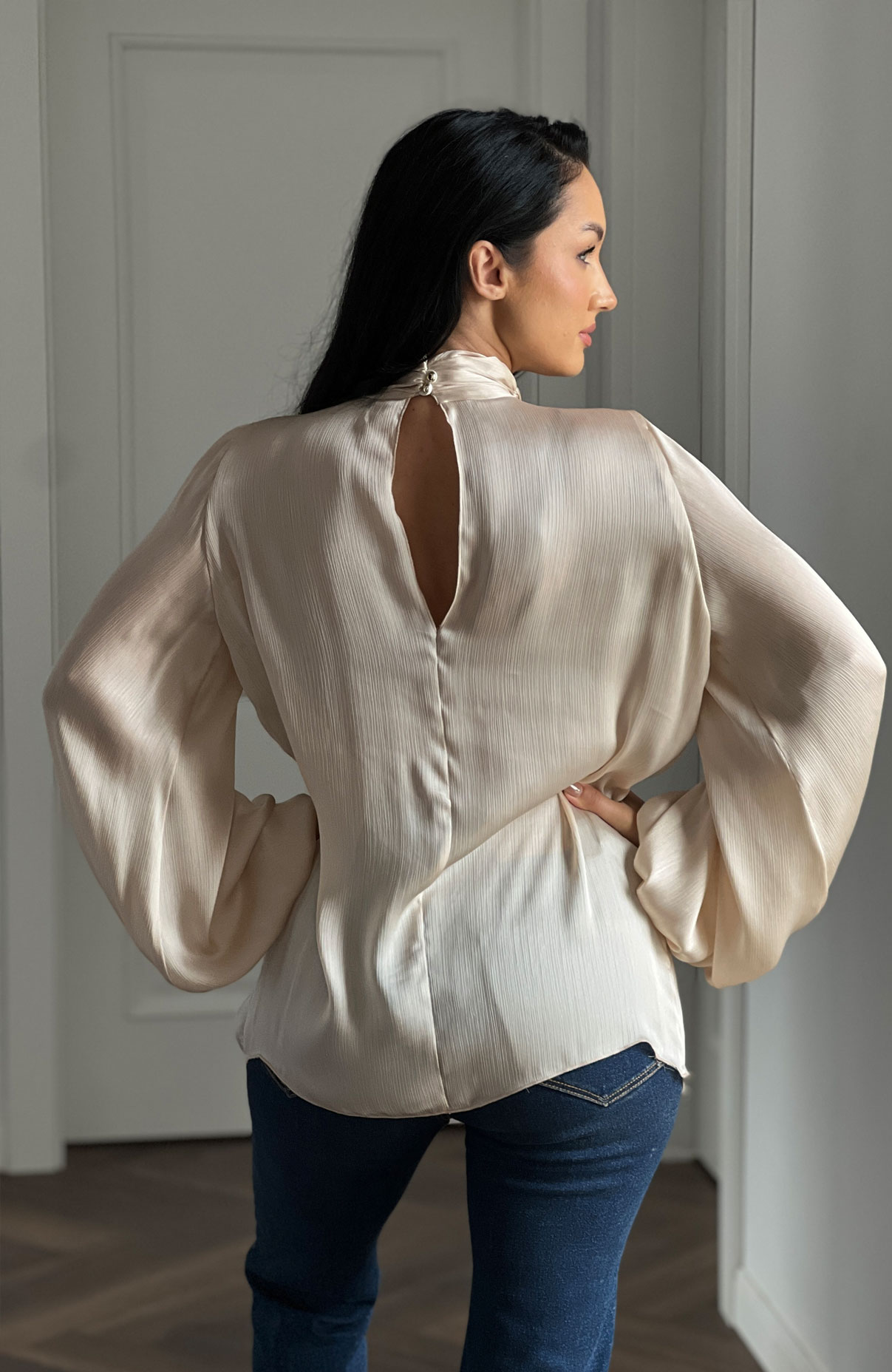 Camasa dama eleganta bej 6