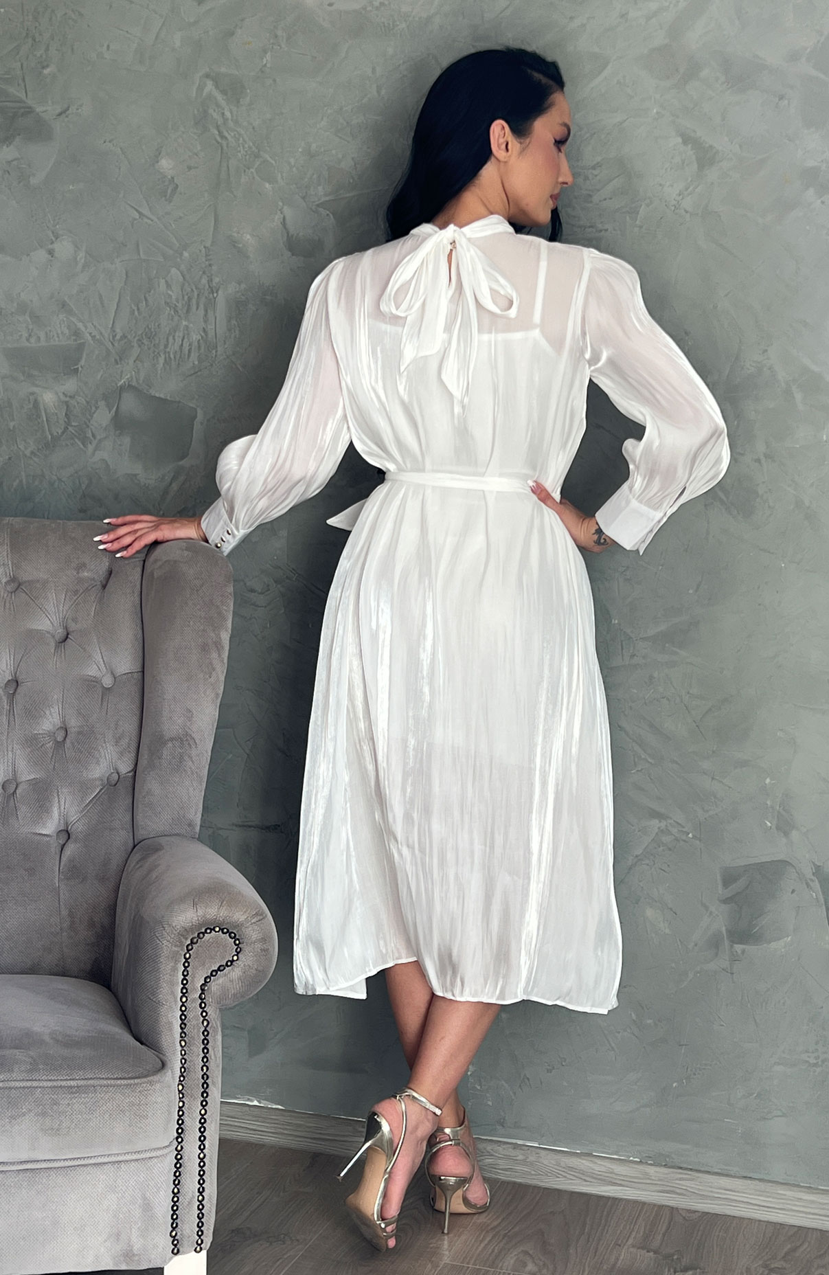 Rochie alba vaporoasa pentru cununie 7