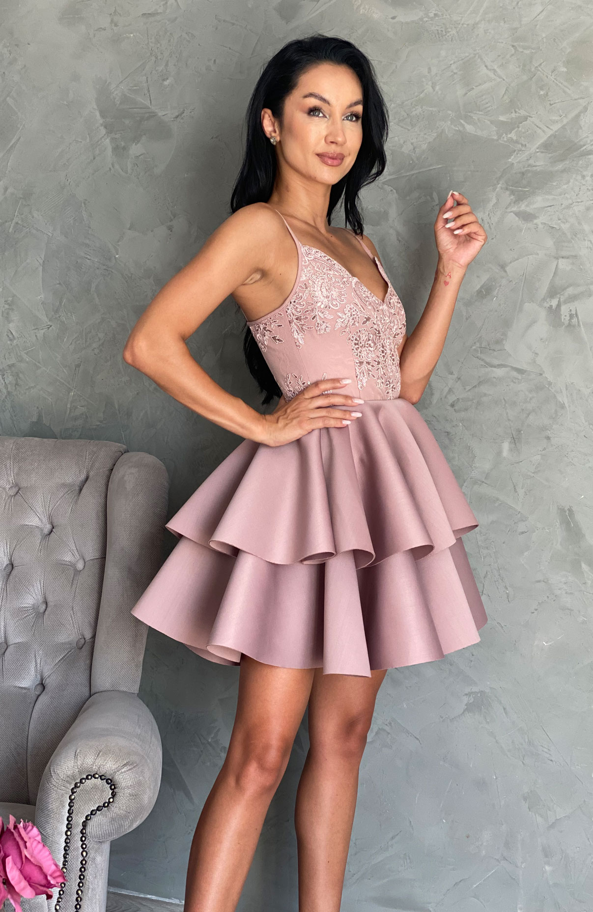 Rochie babydoll cu dantela 7
