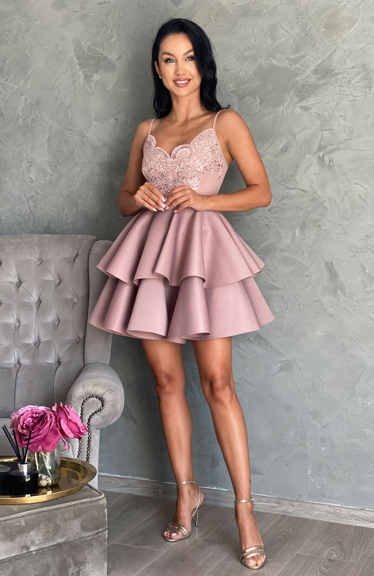Rochie babydoll cu dantela 2