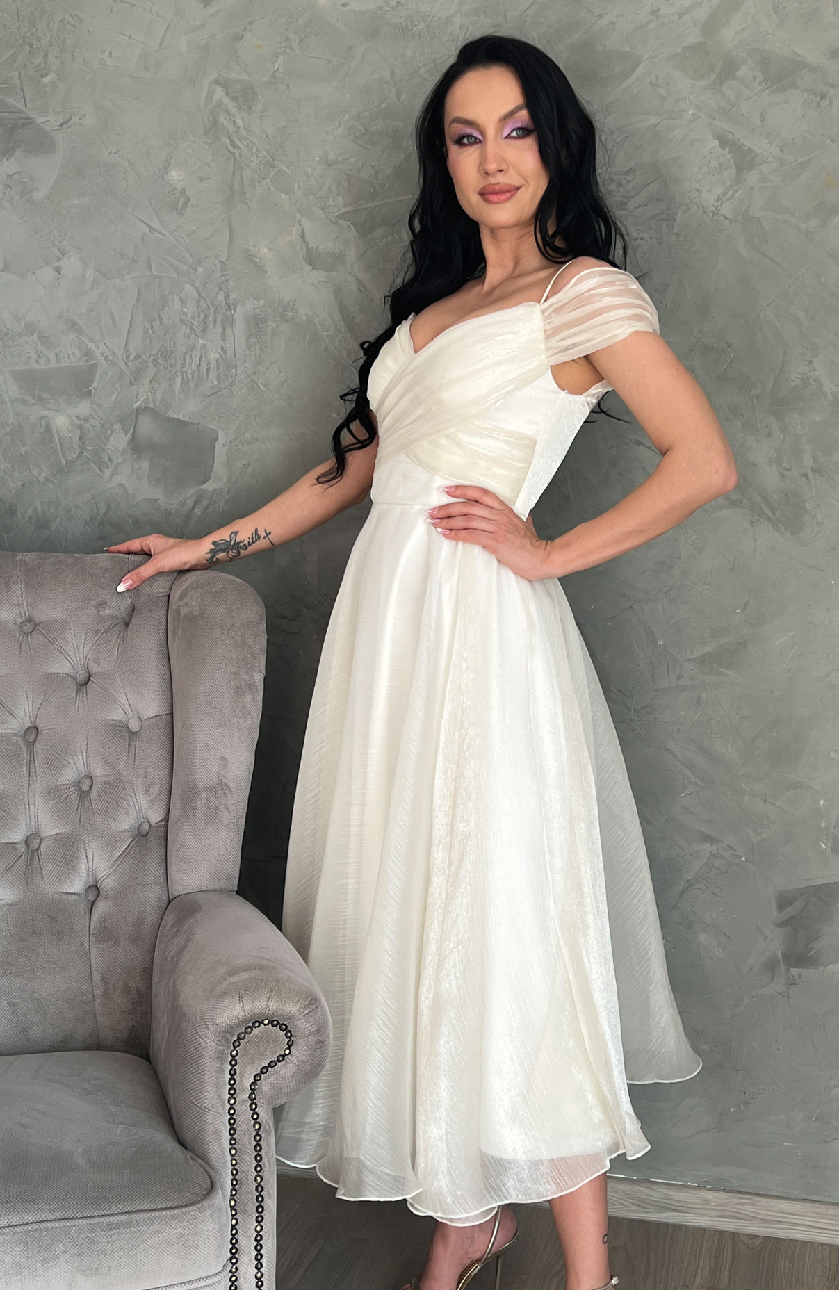 Rochie cununie civila din organza 6