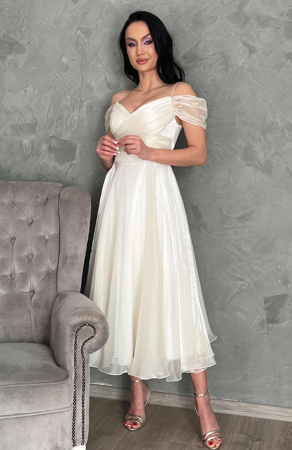 Rochie cununie civila din organza 4