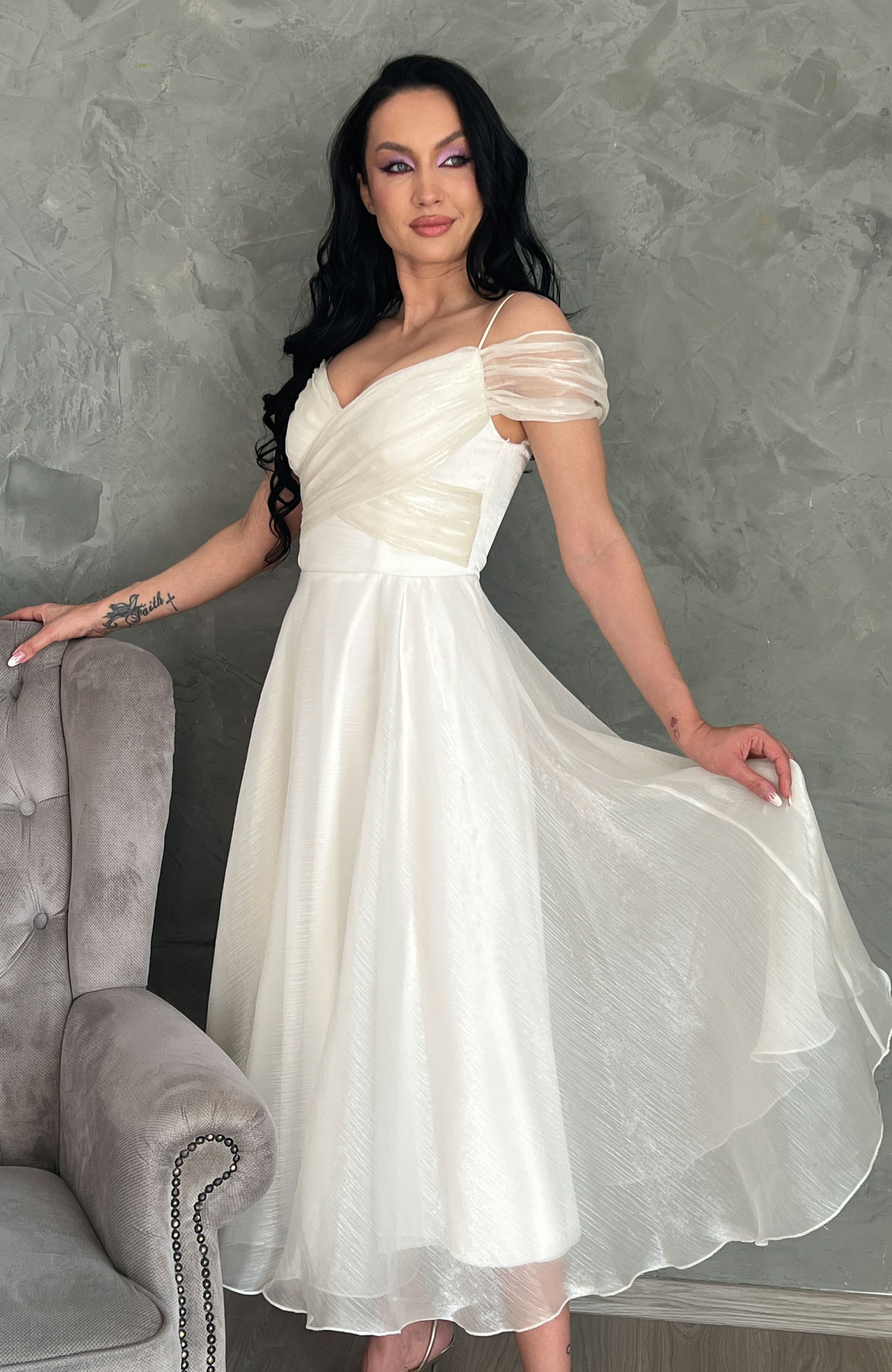 Rochie cununie civila din organza 2