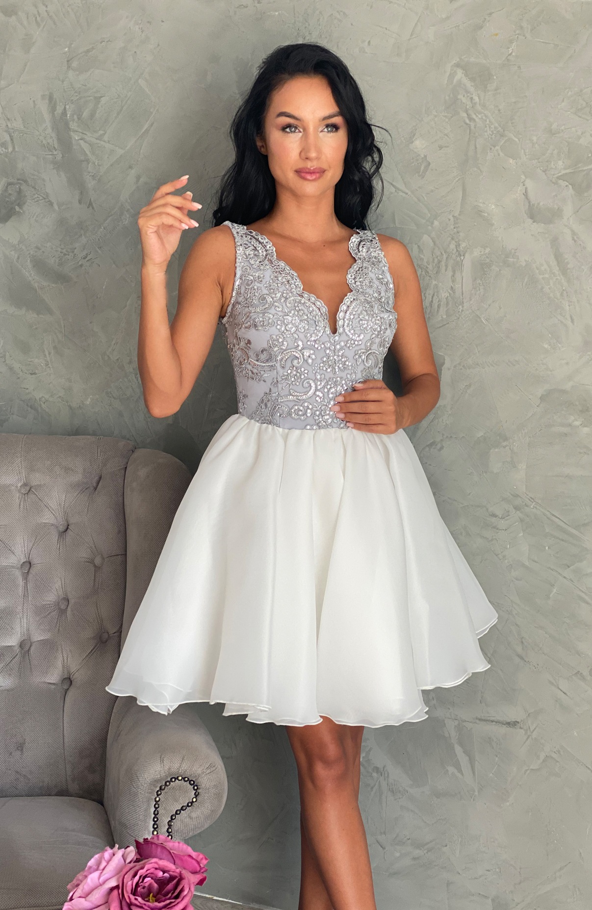 Rochie cununie civila midi 3