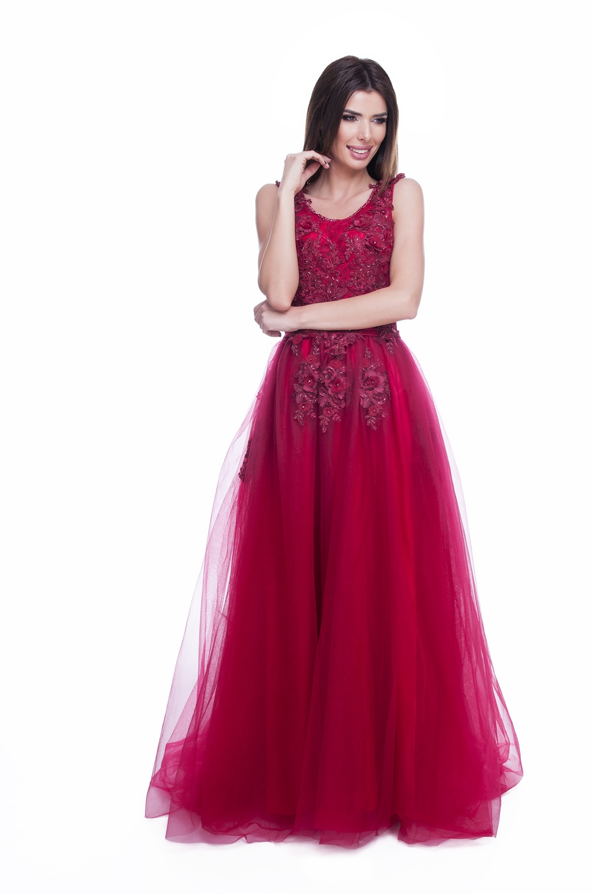 Rochie dantela si tull