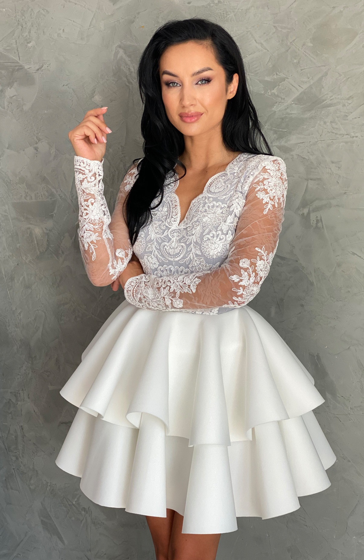 Rochie de cununie alba cu dantela 2