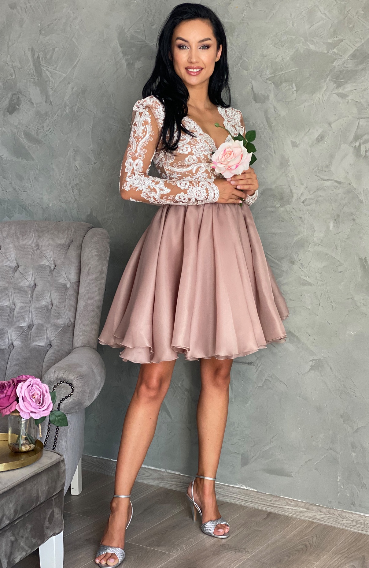 Rochie de cununie cu dantela alba 2