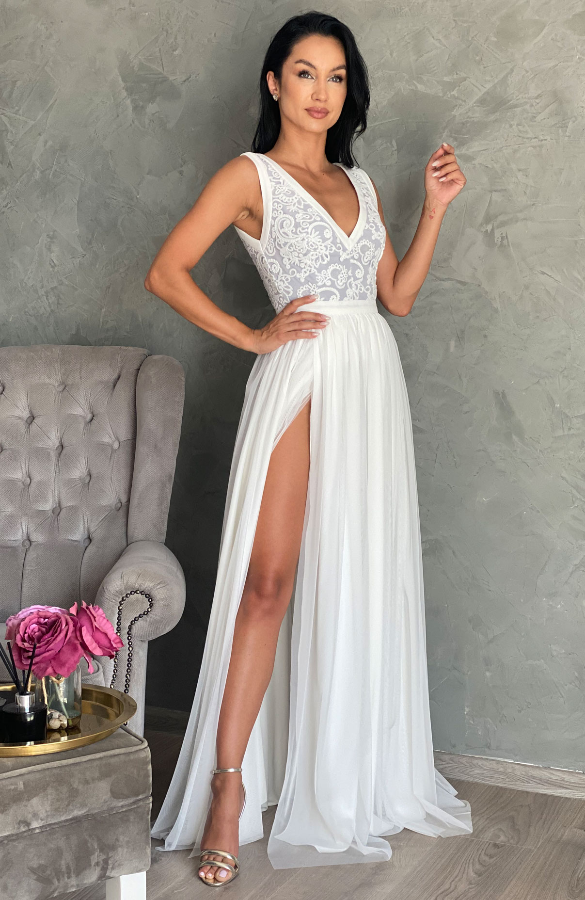 Rochie de cununie lunga alba 4