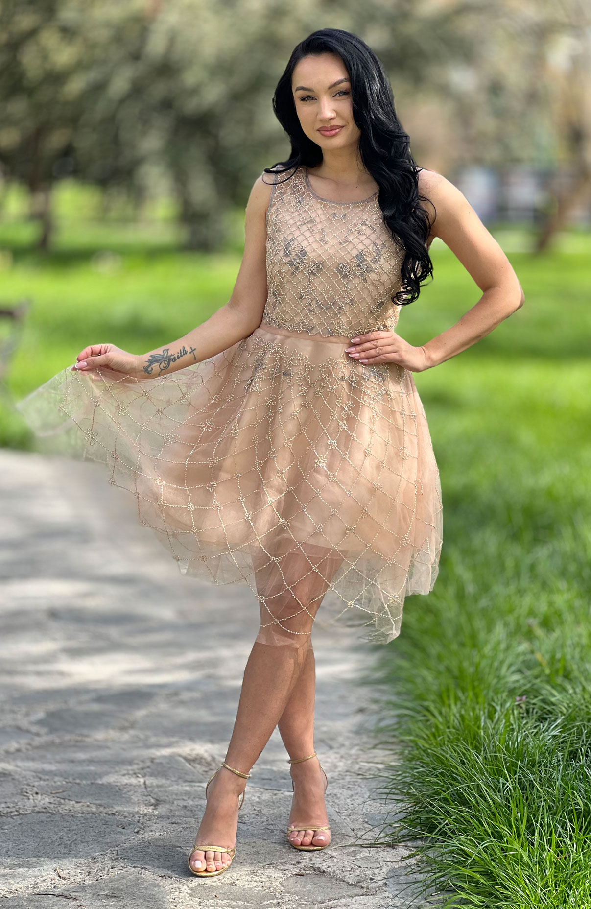 Rochie cununie civila alba cu dantela 5