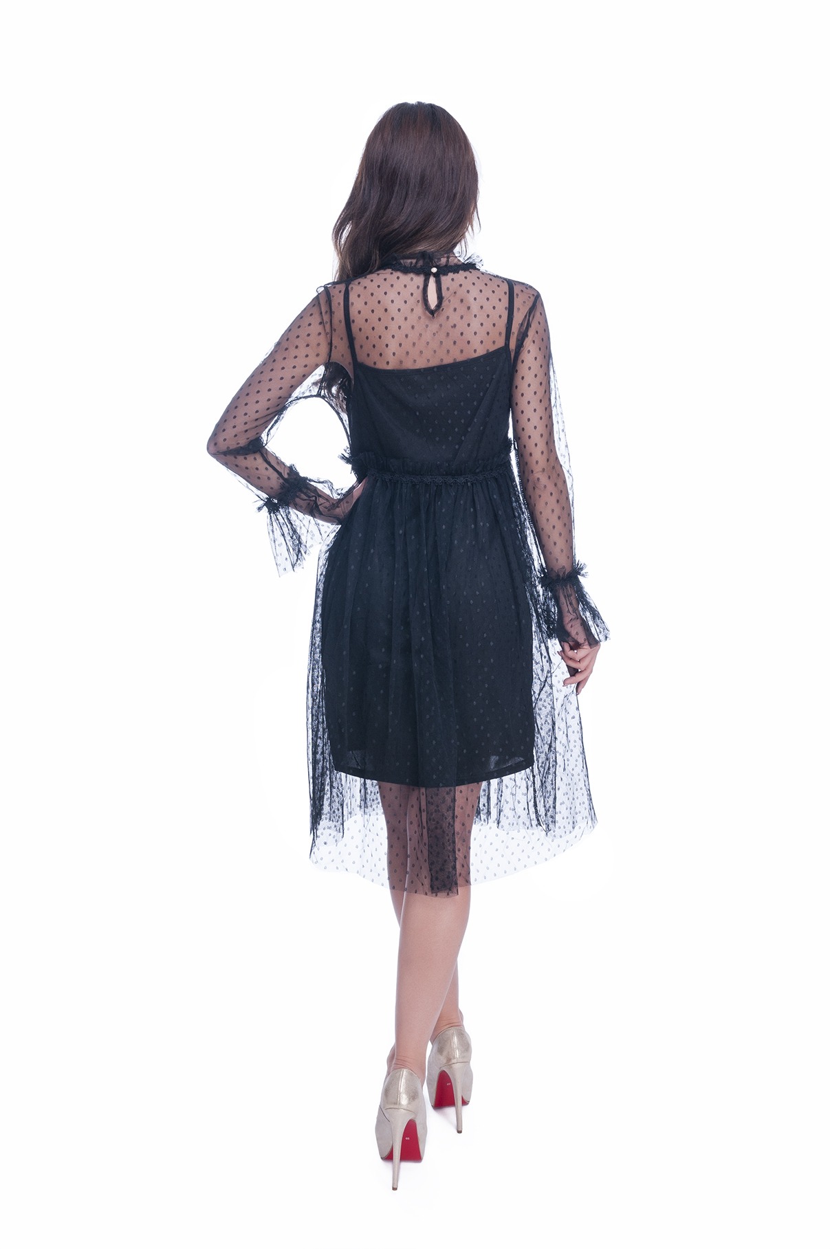 Rochie de ocazie dantela neagra 4