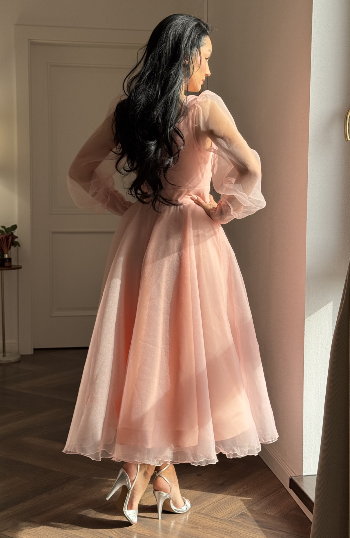 Rochie de ocazie eleganta midi din tull 6