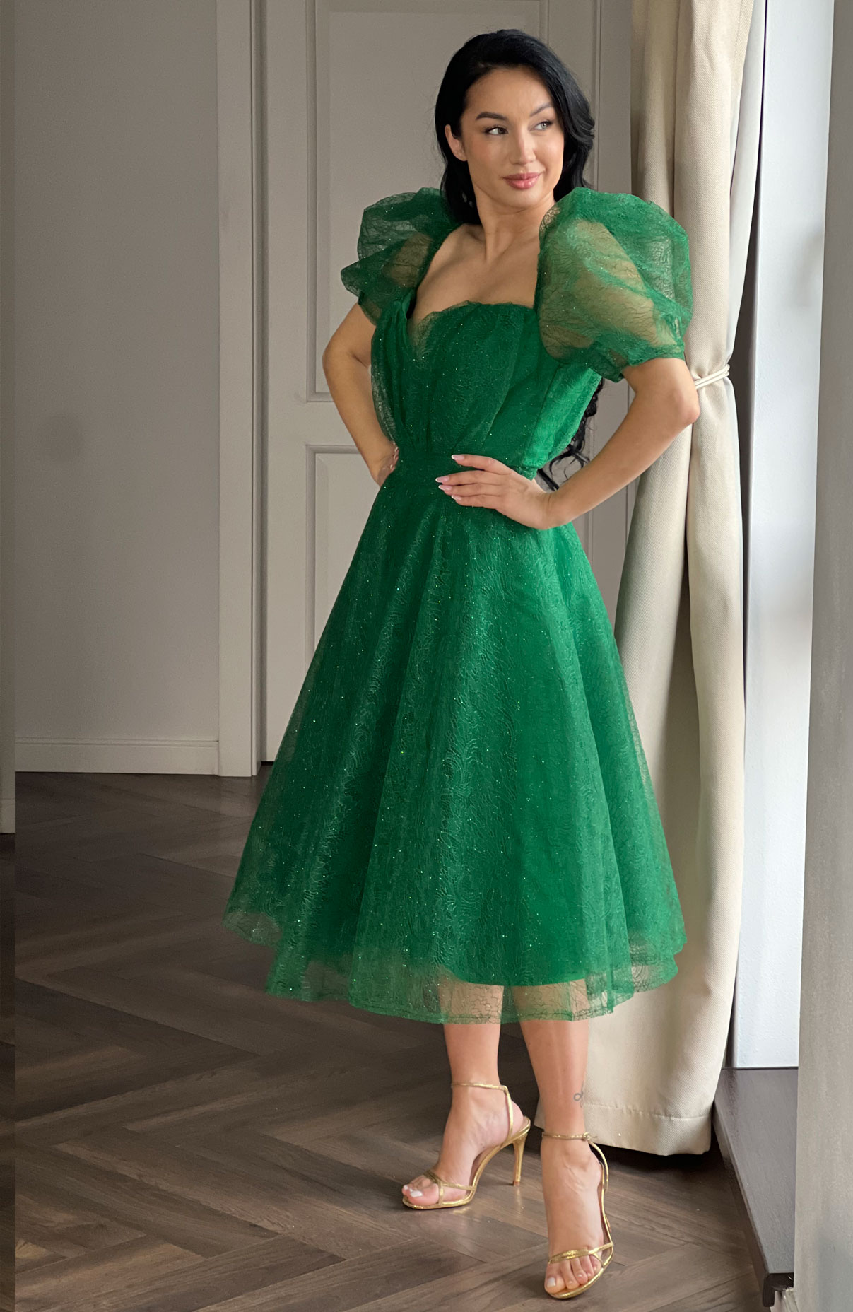 Rochie de ocazie eleganta verde 4