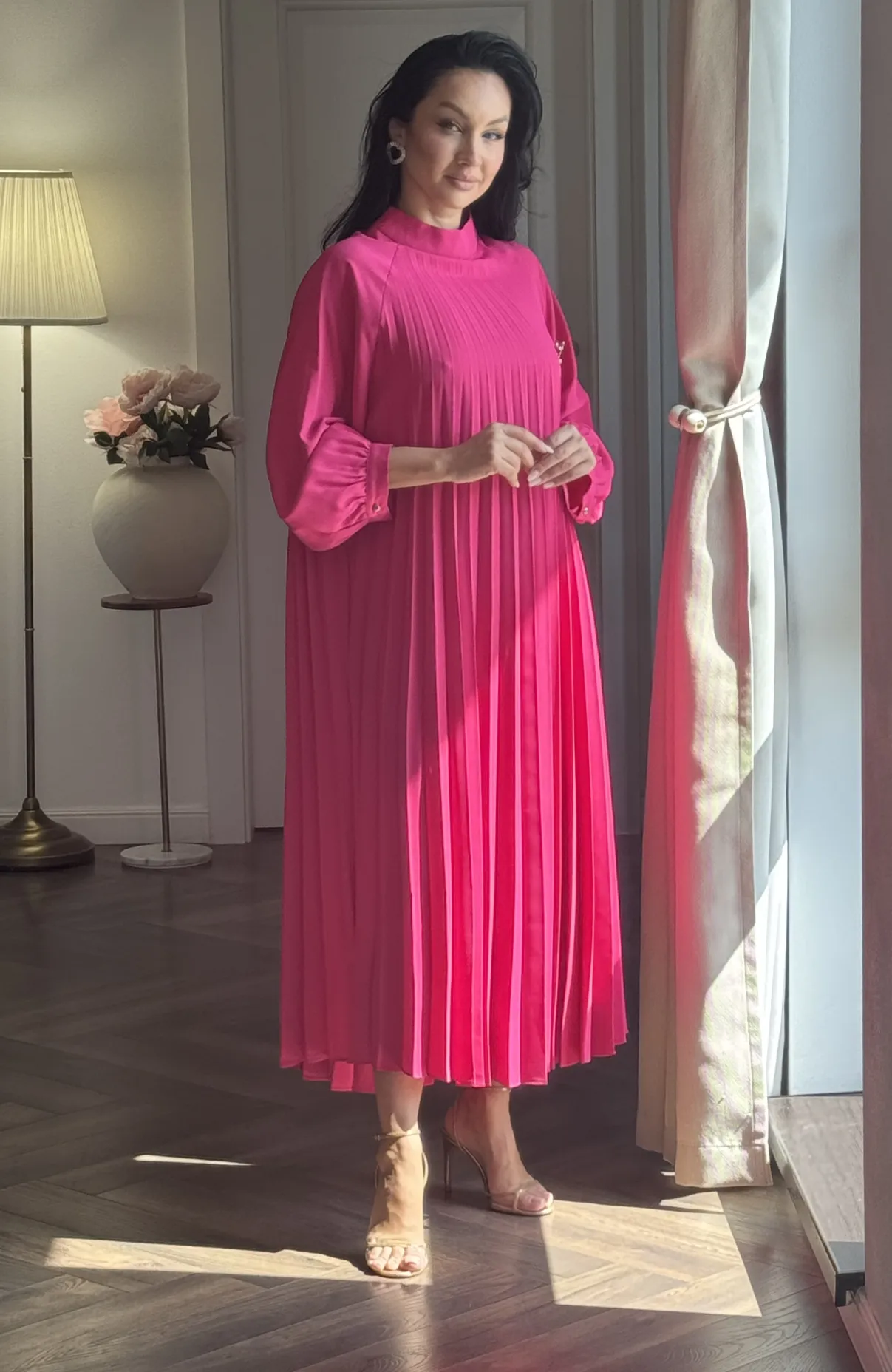 Rochie de ocazie vaporoasa fucsia