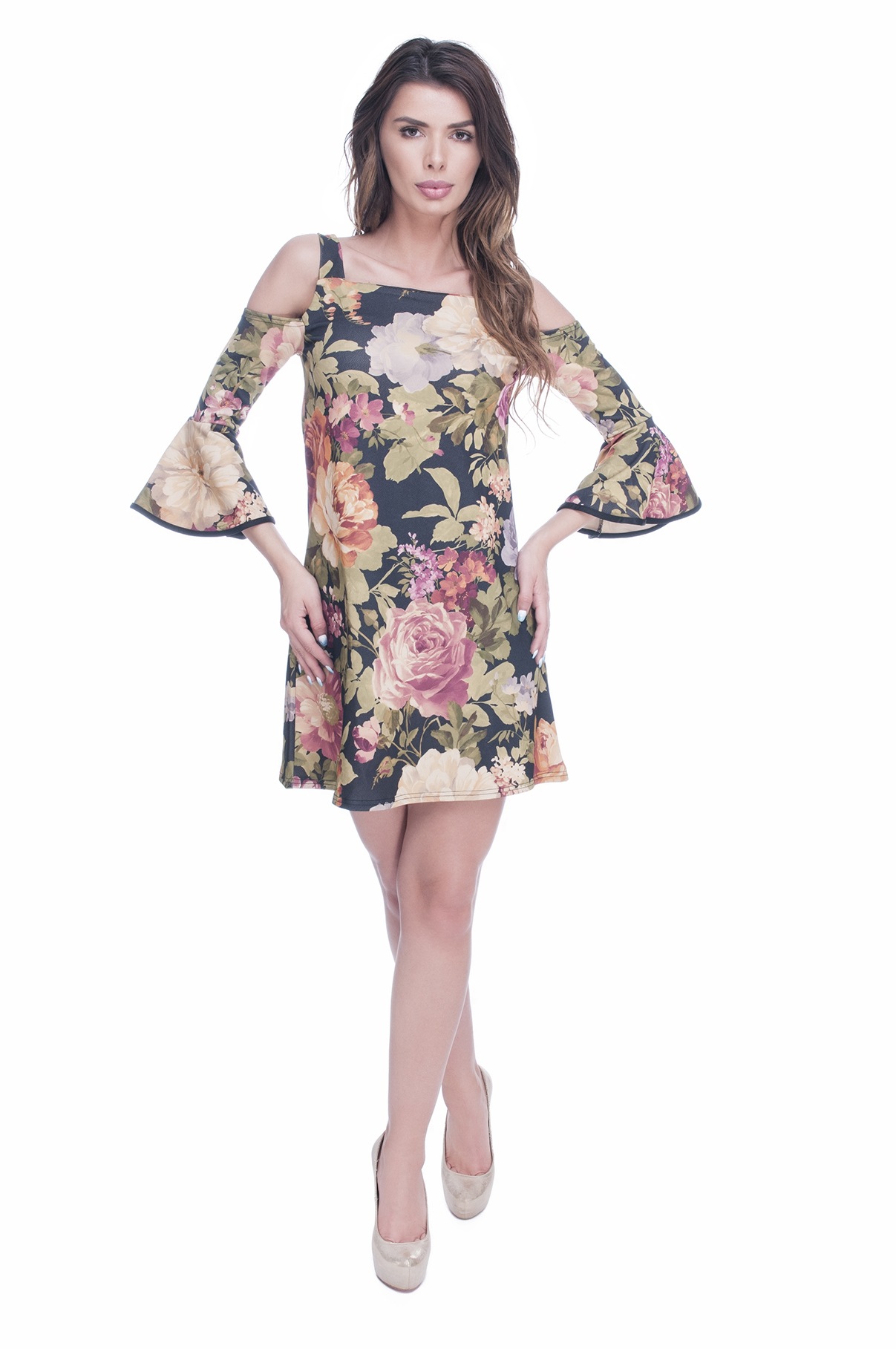 Rochie de zi cu imprimeu floral 4