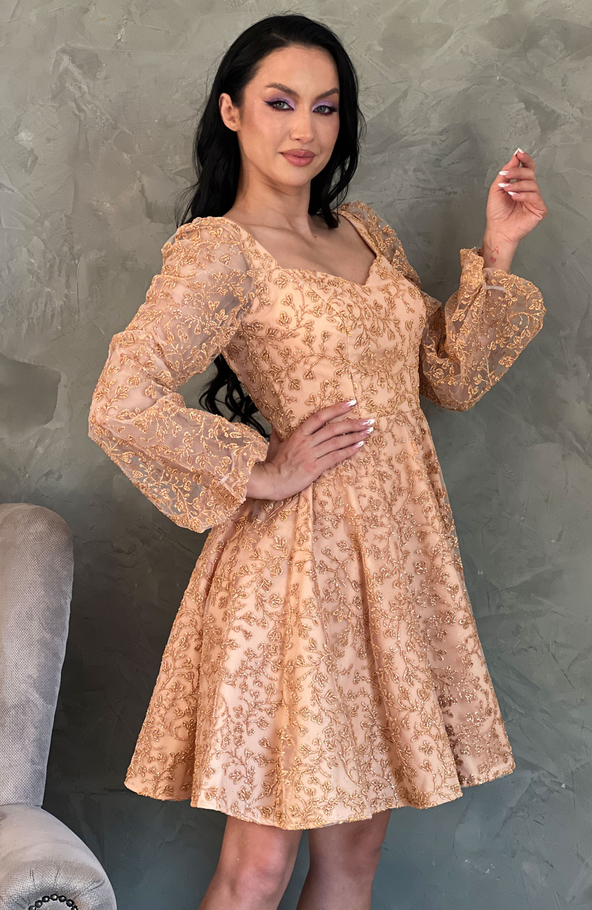 Rochie din dantela de ocazie 4