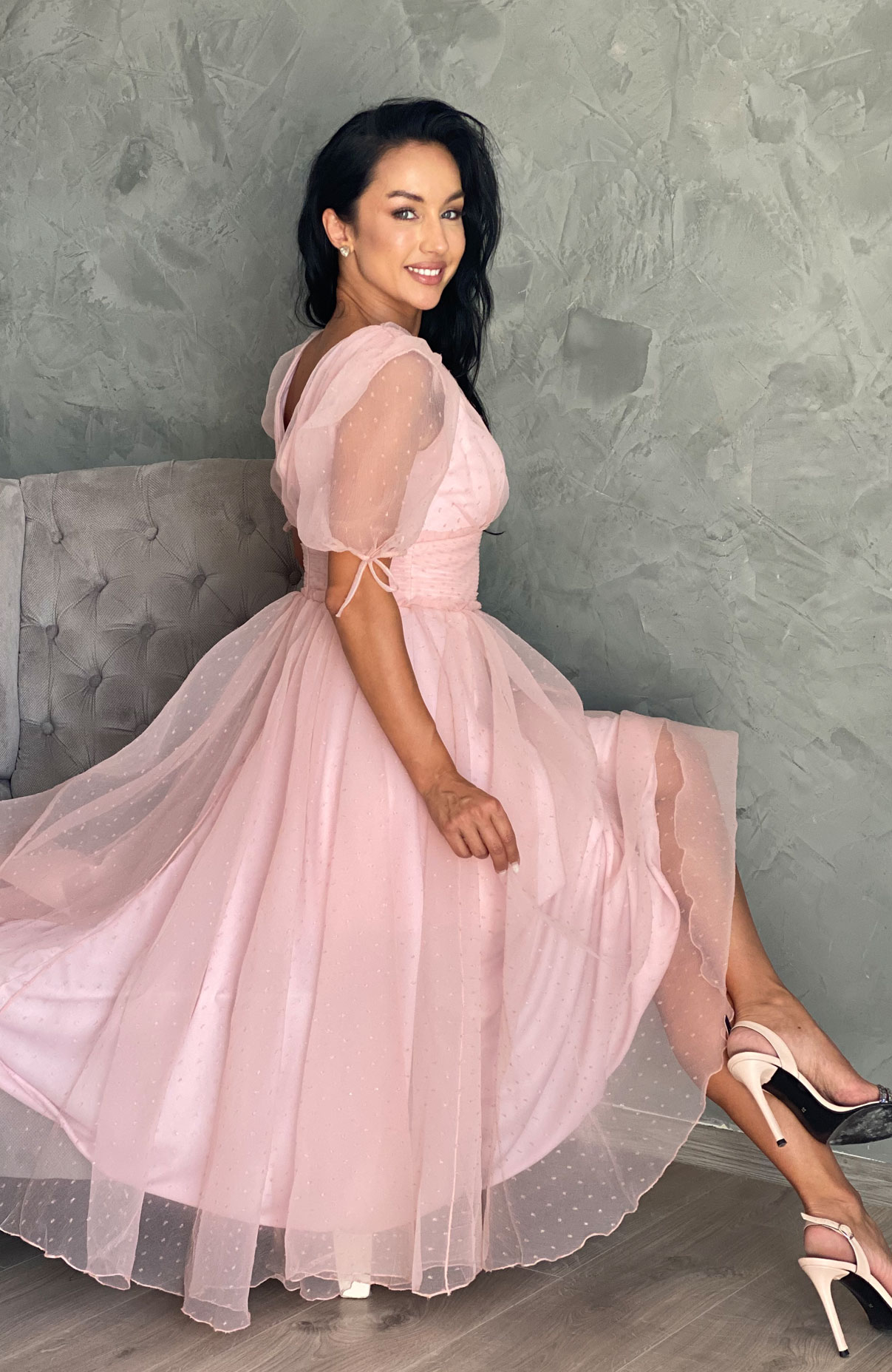 Rochie eleganta de ocazie din tul 6