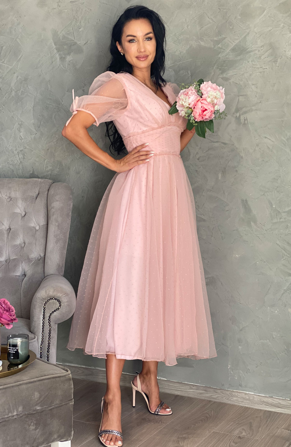 Rochie eleganta de ocazie din tul 4