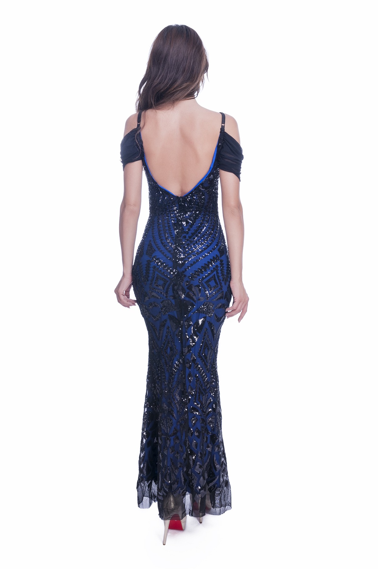Rochie paiete de ocazie lunga Lya 5