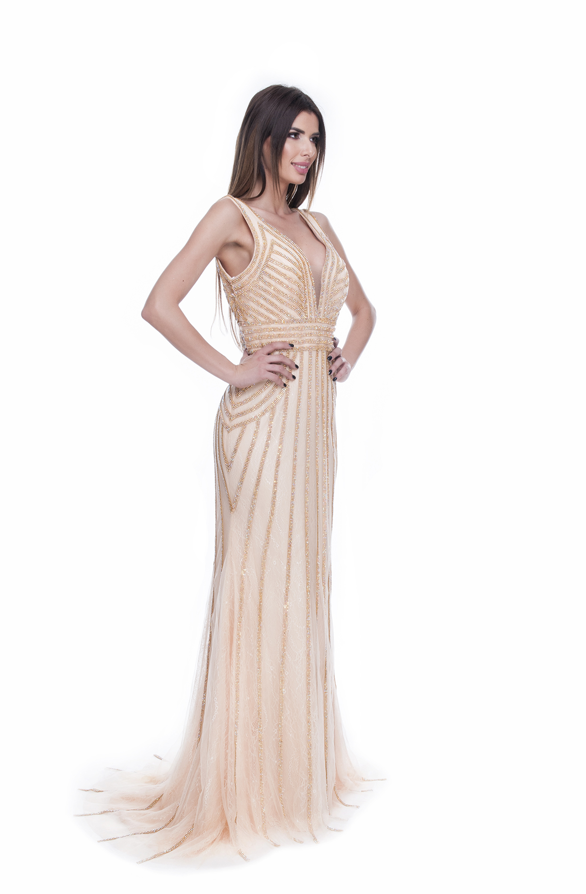 Rochie sirena aurie