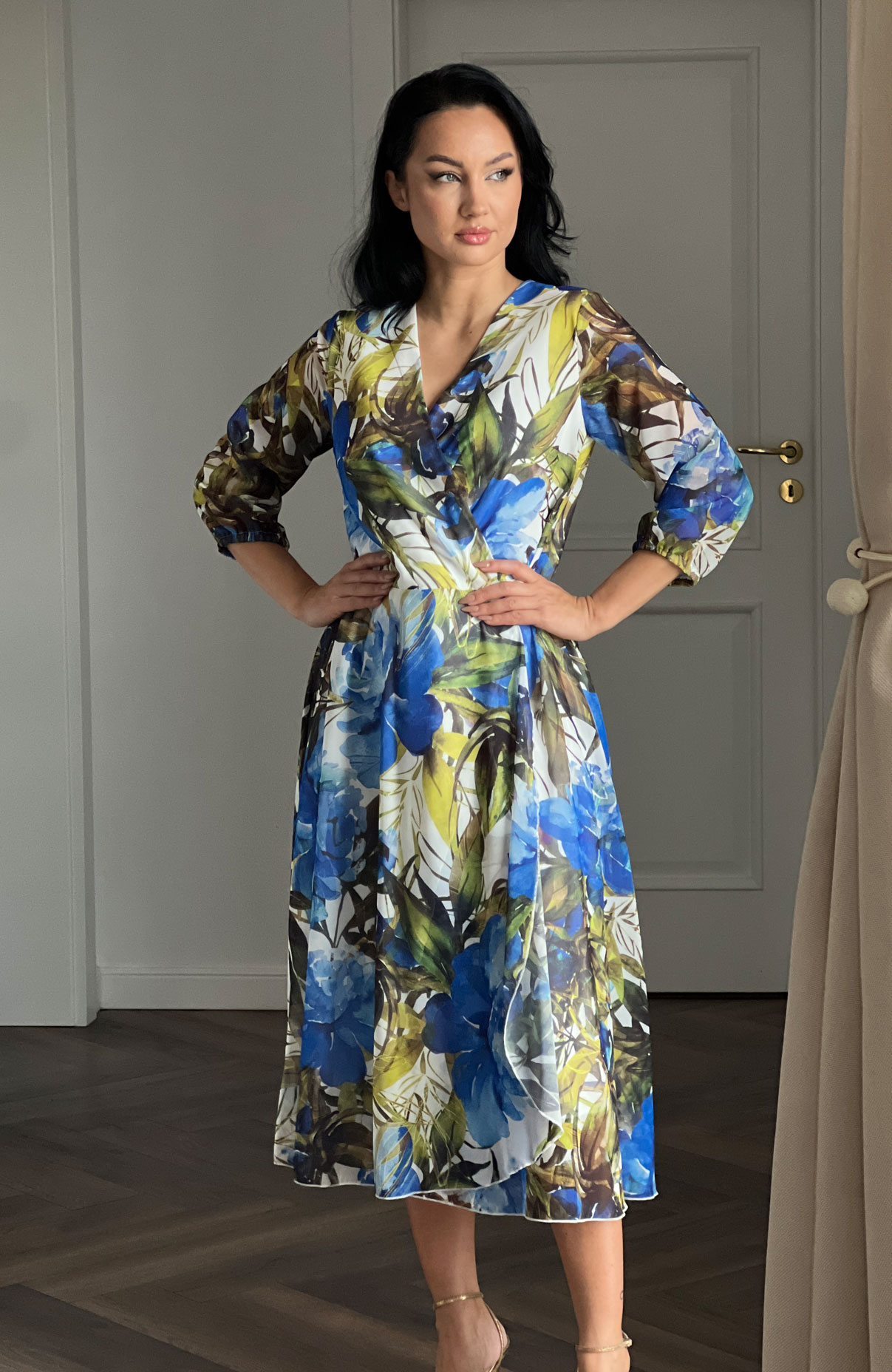 Rochie vaporoasa eleganta albastra
