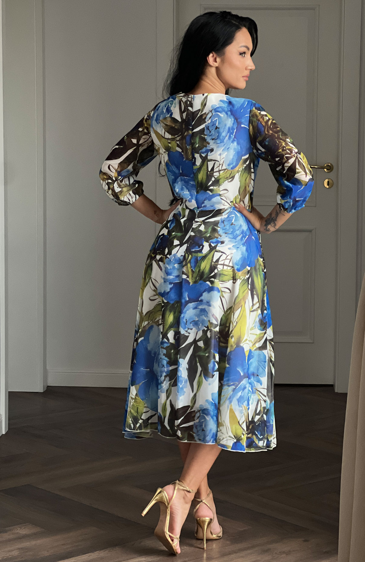 Rochie vaporoasa eleganta albastra 7