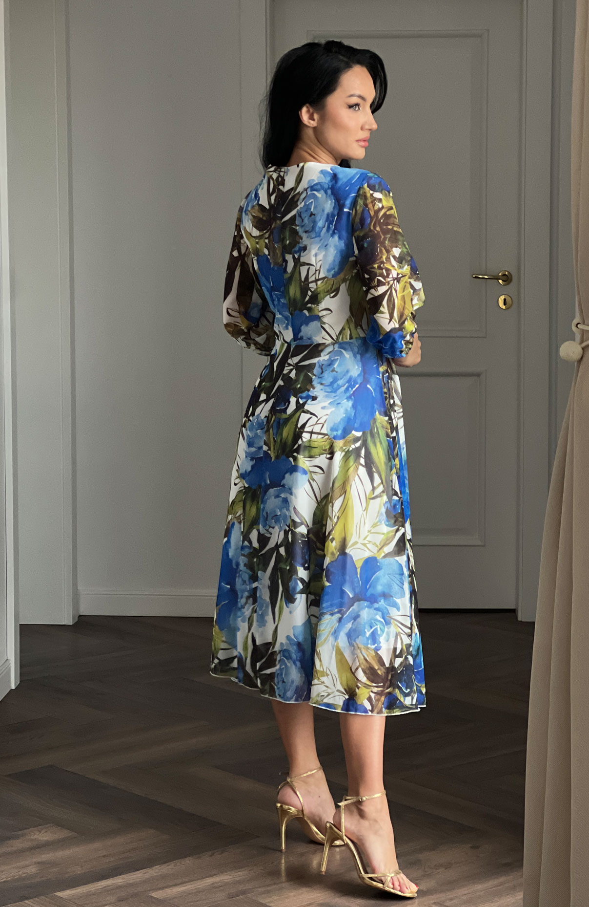 Rochie vaporoasa eleganta albastra 6
