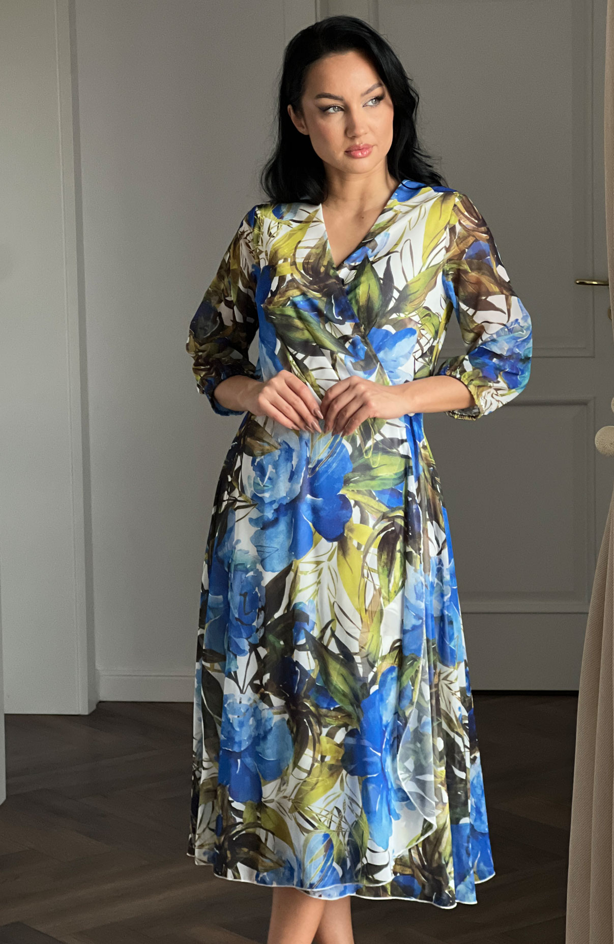Rochie vaporoasa eleganta albastra 5