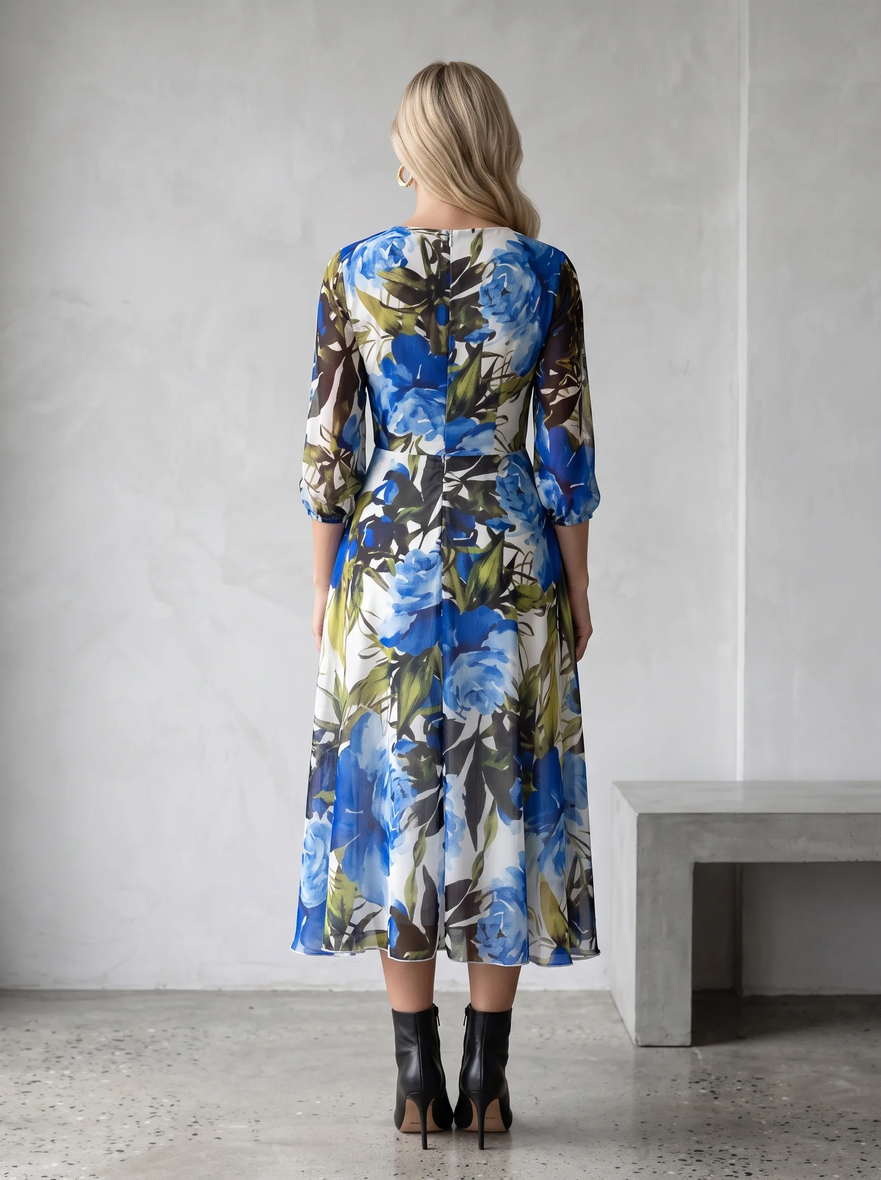 Rochie vaporoasa eleganta albastra 2